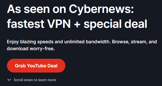 YouTuber CyberNews' NordVPN Code