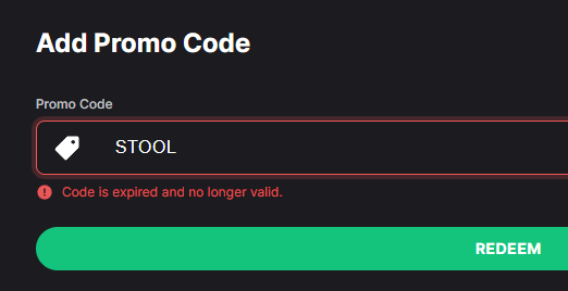 Barstool Gametime Code STOOL Expired Now