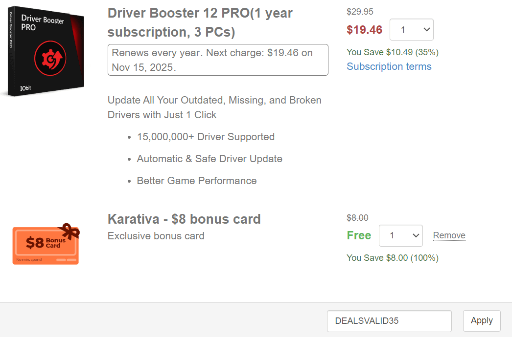 35% Off Diver Booster Coupon Code
