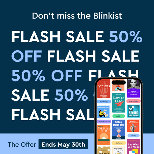 Blinkist 50% Off Flash Sale on Facebook