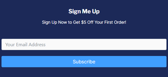 Subscribe to Get a $5 Off Besin First Order Coupon