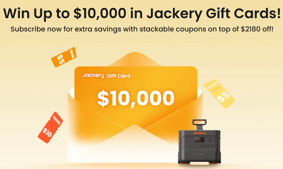 Win $1000 Jackery Gift Cards