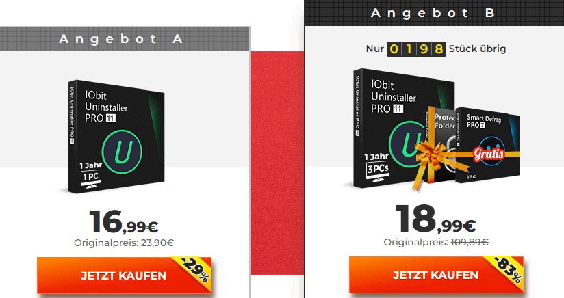 83% Rabatt auf IObit Uninstaller