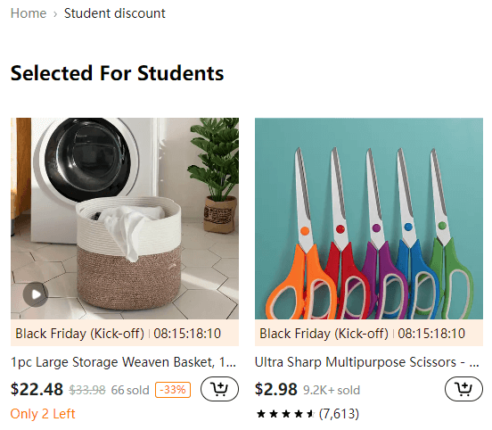 Temu Student Discount Page