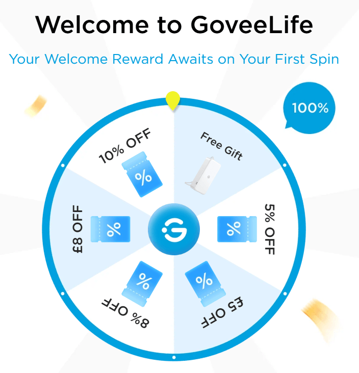 GoveeLife UK welcome discount wheel