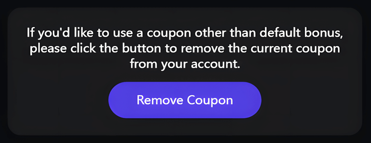 Remove Tripo AI Default Bonus to Use Another Coupon Remove Tripo AI Default Bonus to Use Another Coupon