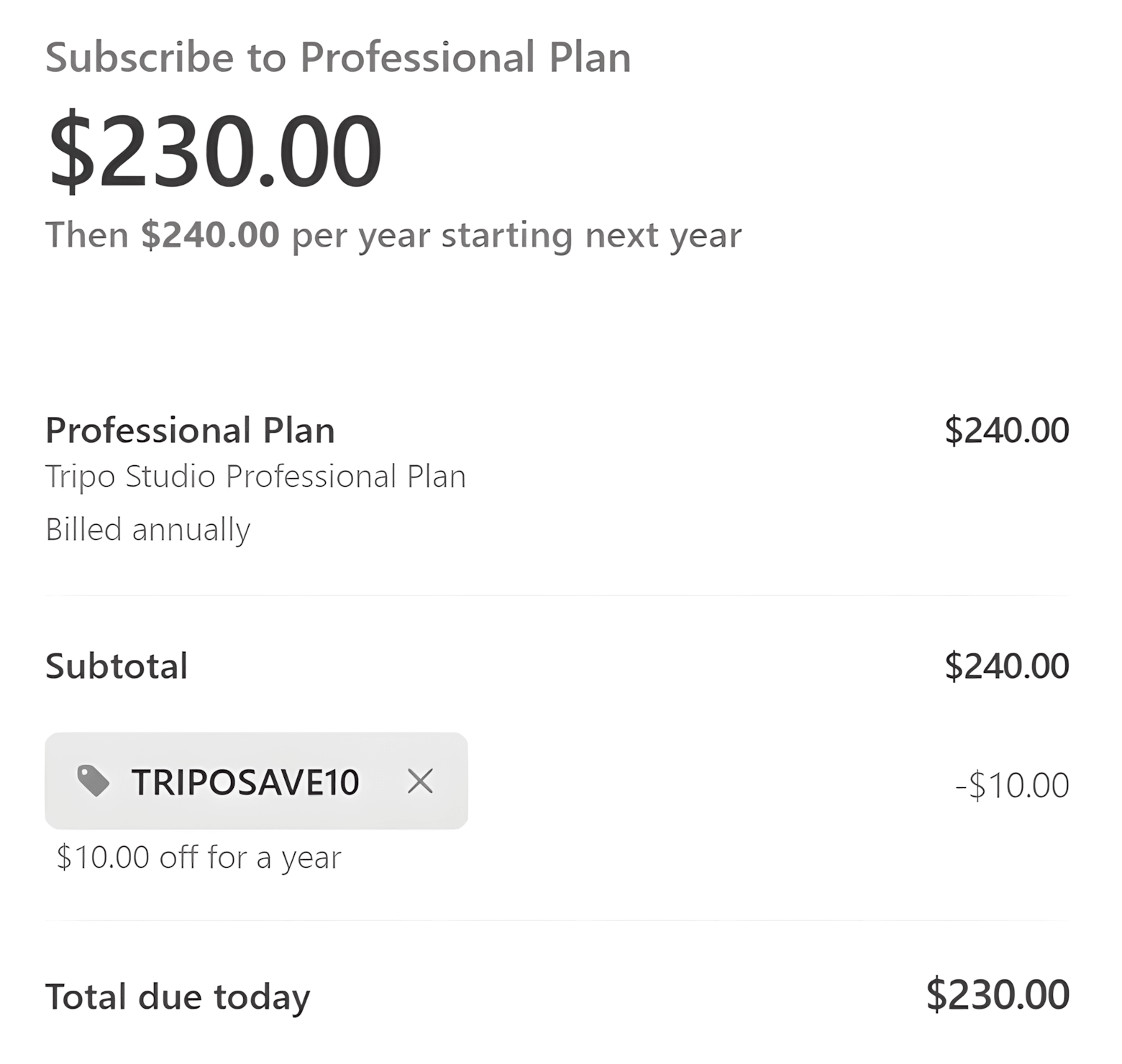 $10 Off Tripo AI Discount Code Verified $10 Off Tripo AI Discount Code Verified