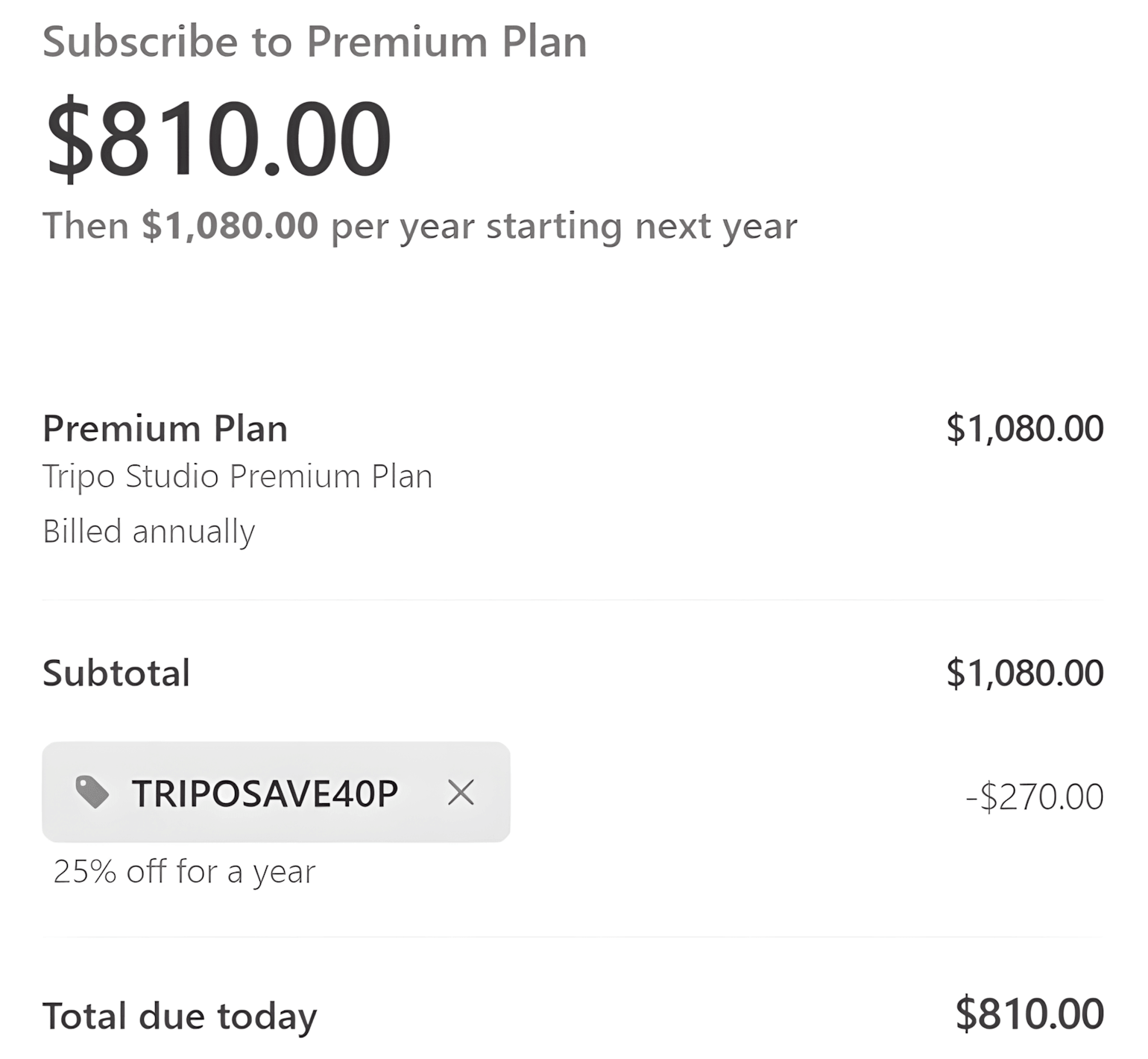 25% Off Tripo AI Coupon Code Verified 25% Off Tripo AI Coupon Code Verified